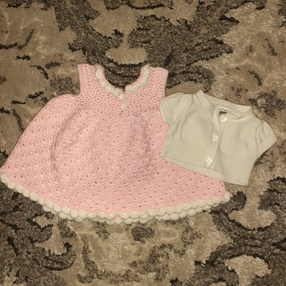 Custom Handmade Newborn Crocheted Dress